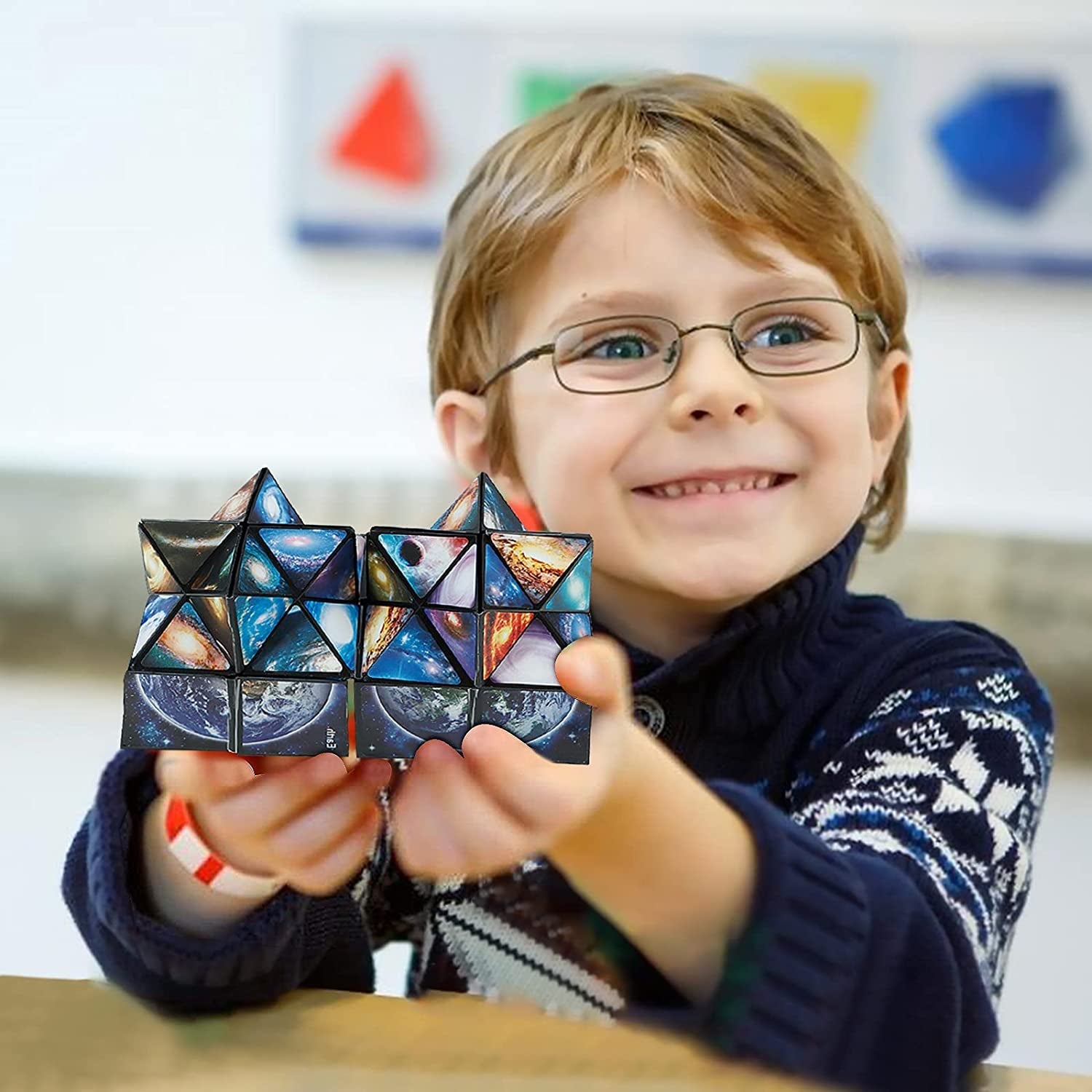 Magic Cube 2 in 1 Set, Magic 3D Puzzle Cubes for Kids and Adults