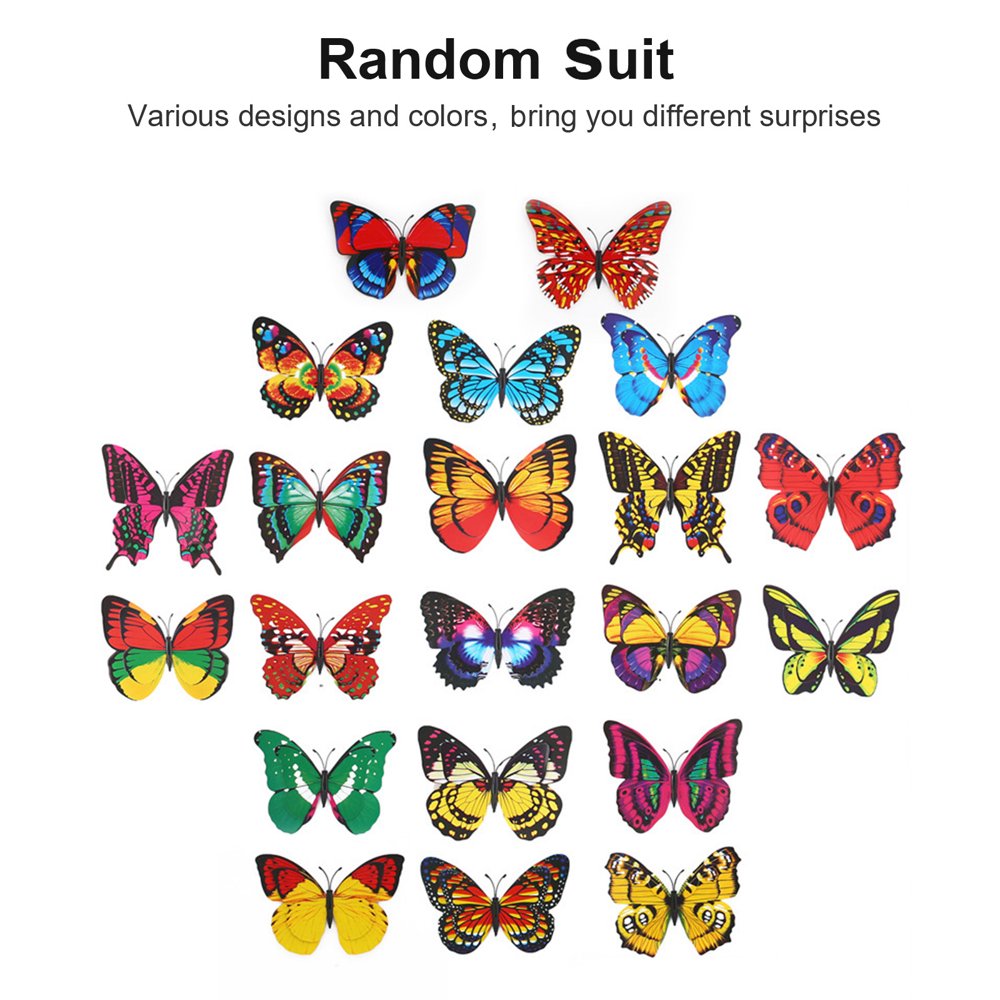50 Pcs Garden Butterfly Stakes