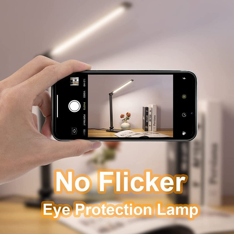 Touch Control LED USB Desk Lamp- Dimmable Table Lamps with USB Port (Include AC Power Plug)