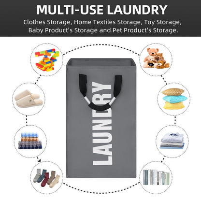 Laundry Baskets 13*13*21 Inches Collapsible Laundry Hmaper Waterproof Clothes Hampers for Laundry Oxford Laundry Bags with Handles