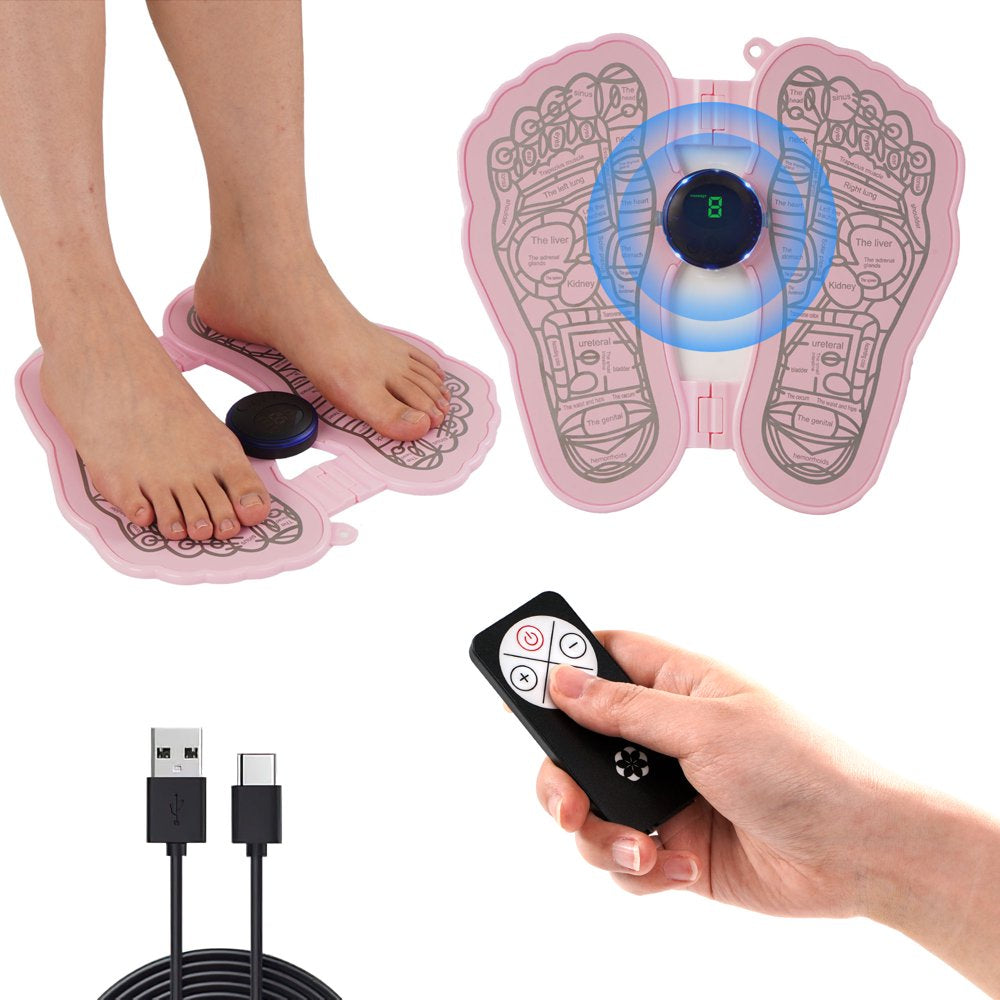 EMS Foot Massager for Neuropathy, 6 Modes Mat Pad Portable Foot Massage & Pain Relief