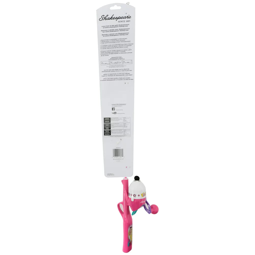 Mattel Barbie Kit 2'6" Spincast Combo - Kids Fishing Combo