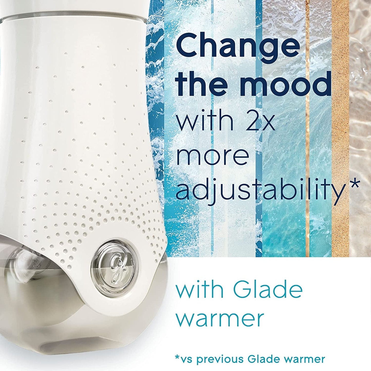 Glade PlugIns Refills Air Freshener, Scented and Essential Oils for Home and Bathroom, Aqua Waves, 1.34 Fl Oz, 2 Count