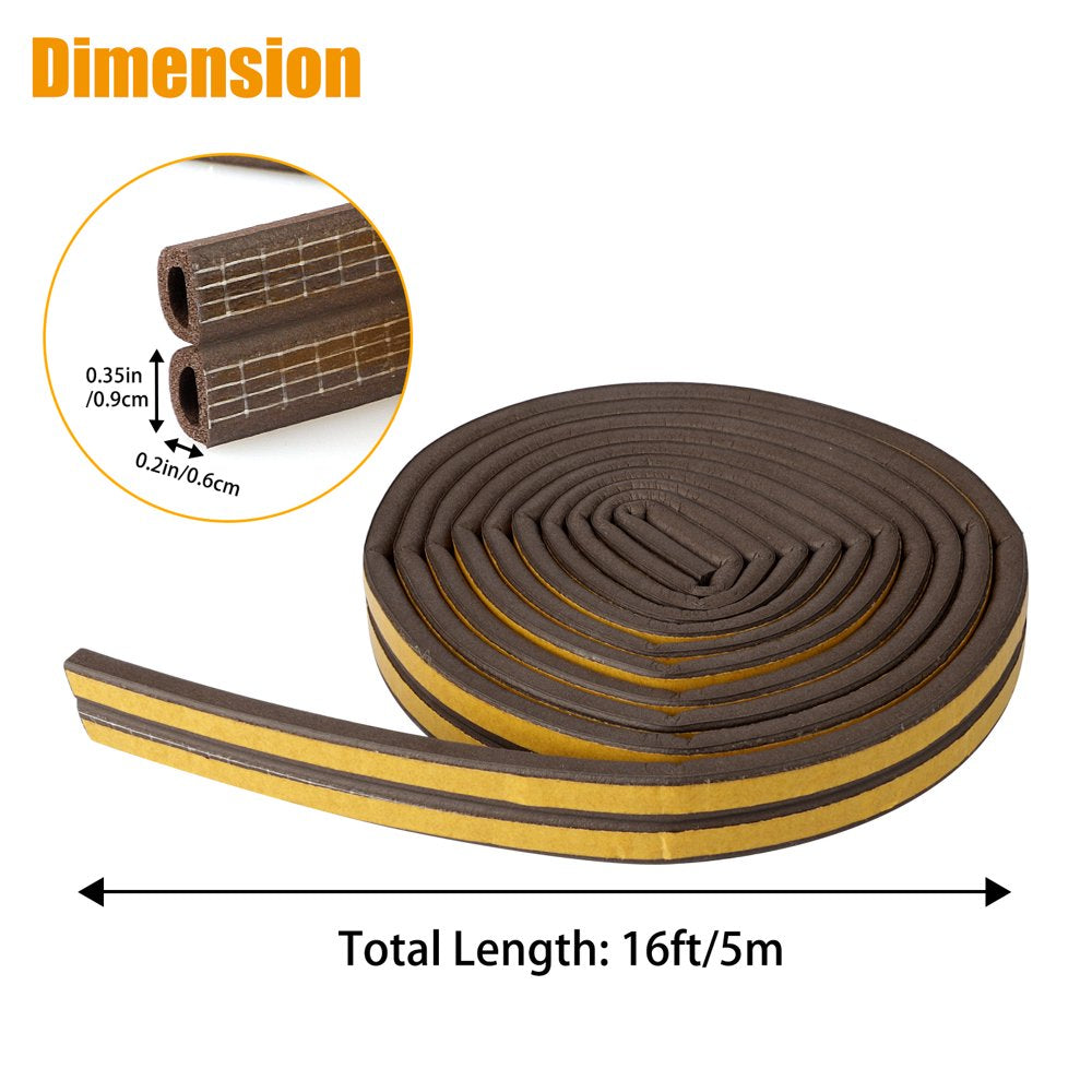 2/1 Indoor Weather Stripping,  Foam Insulation Tape with Self Adhesive Tape for Doors and Windows