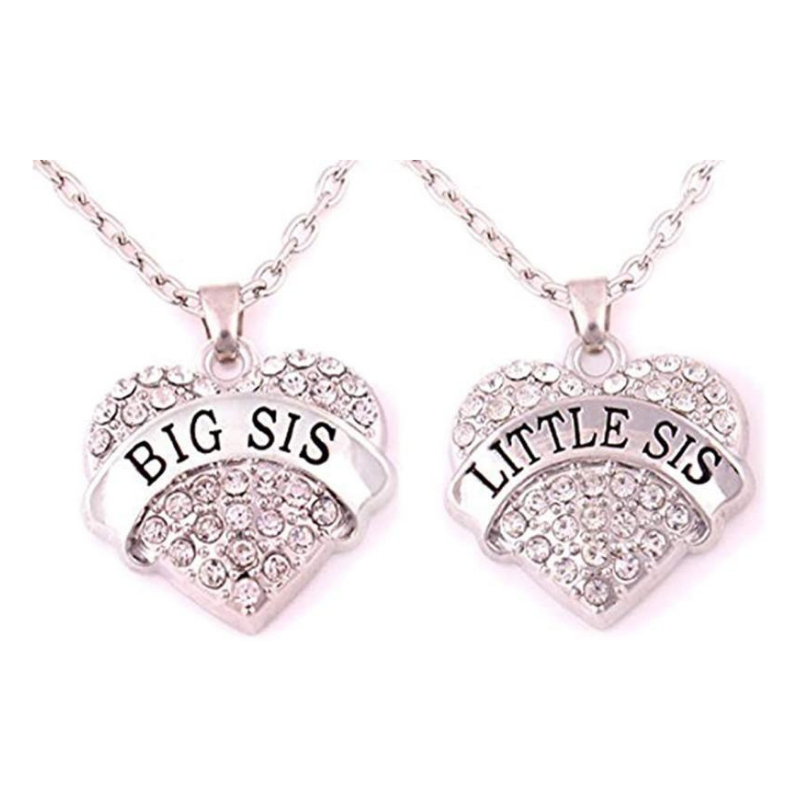 Sister's Matching Heart Necklace Set