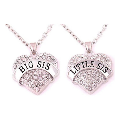 Sister's Matching Heart Necklace Set