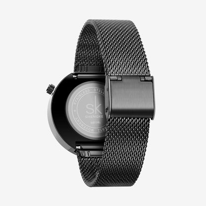 Women's Full Steel Mesh Strap Waterproof Watch