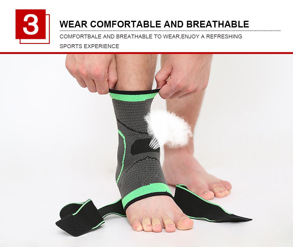 Elastic Adjustable Nylon Ankle Support Strap Brace