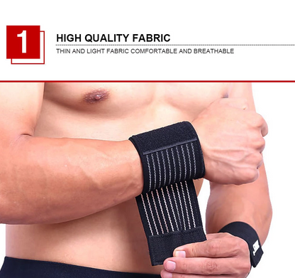 Adjustable Elastic Cotton Bandage Sport Wristband Brace