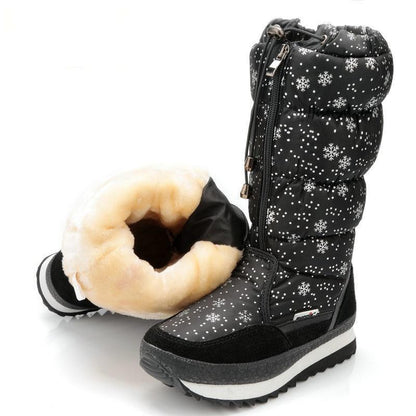 Lace-Up Zipper High Leg Female Winter Boots female