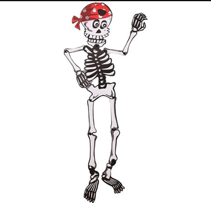 Skeleton with Scarf Halloween Prop Decorations and Balloons