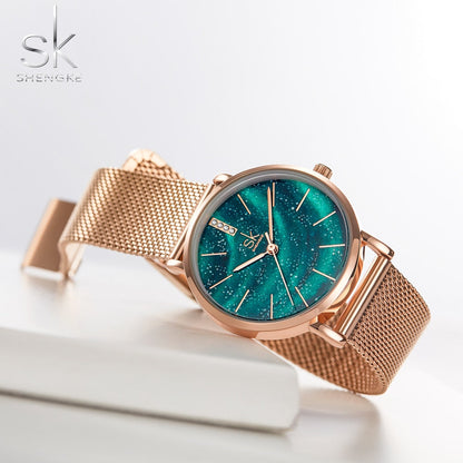 Women's Starry Stainless Steel Strap Quartz Watch