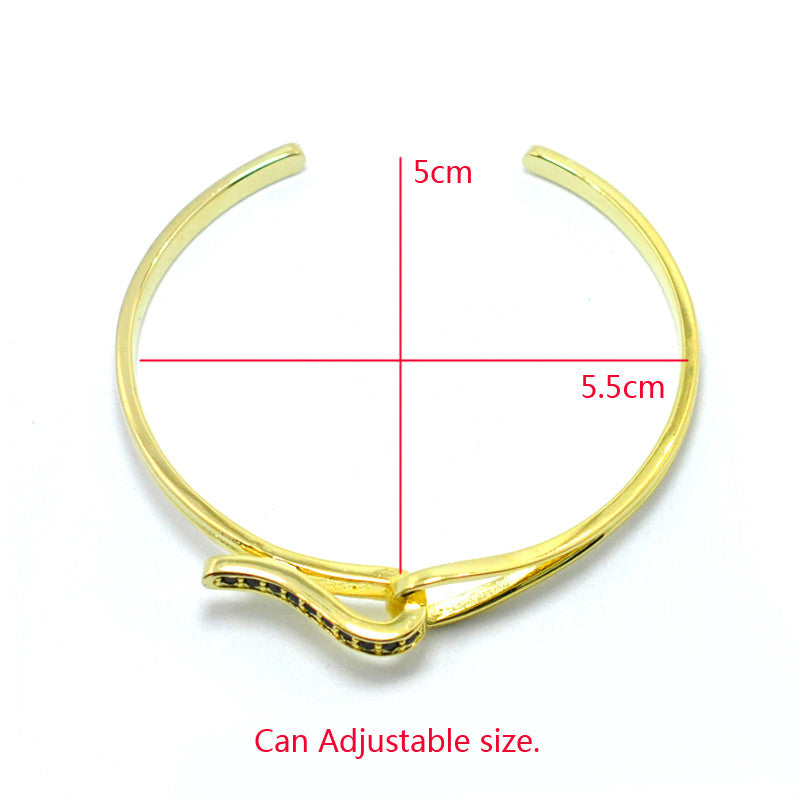 FYSARA Adjustable Black Twist Wristband Bracelets For Women Cuff Punk Men Bracelets & Bangles For Couple Jewelry Gift 4 colors