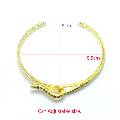 FYSARA Adjustable Black Twist Wristband Bracelets For Women Cuff Punk Men Bracelets & Bangles For Couple Jewelry Gift 4 colors