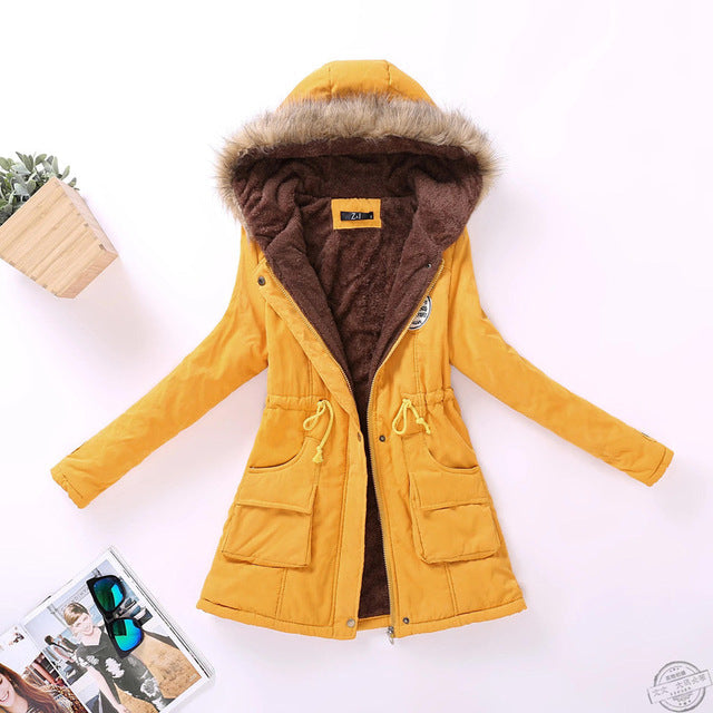 Women's Casual Warm Thick Hooded Parka Jacket