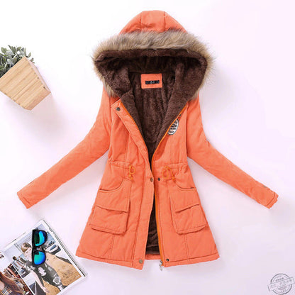 Women's Casual Warm Thick Hooded Parka Jacket