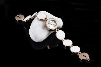 Women Watch Ladies Nobler Fashion Casual 5 Colors Wafer Design Round Dial Bracelet Watch Mujor Quartz Wristwatch Female Relojes