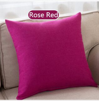 Modern Solid Cotton Linen Sofa Cushion Embrace Pillow 45x45cm/17.7x17.7''  Throw pillow Home Decoration Pillow Seat cushion