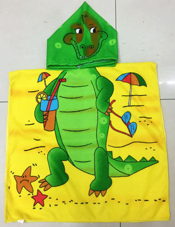 New Carton Hooded Baby Towels Kids Microfiber Bathrobe Bath Towel Infant Blanket Neonatal Children Kinderen Handdoeken