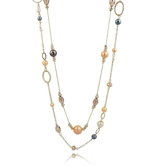 CHICVIE Natural Stone Love Bead Necklaces for Woman Gold Color Chain Statement Vintage Accessories Ethnic Jewelry New Bijouterie