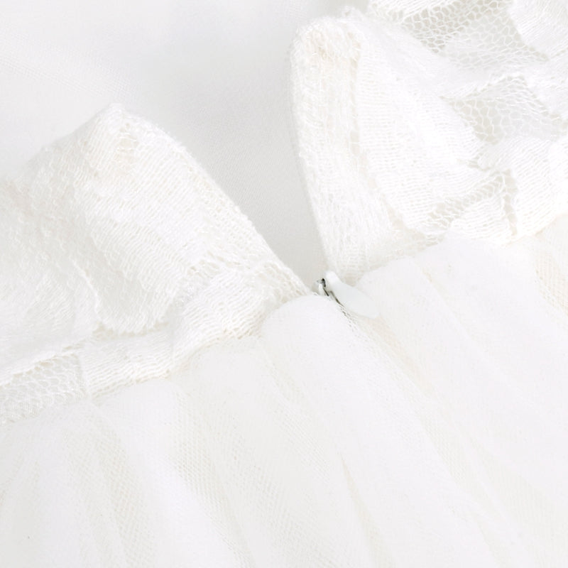 iiniim Brand New Flower Girl Dresses White Ivory Real Party Pageant Communion Dress Little Girls Kids Children Dress for Wedding