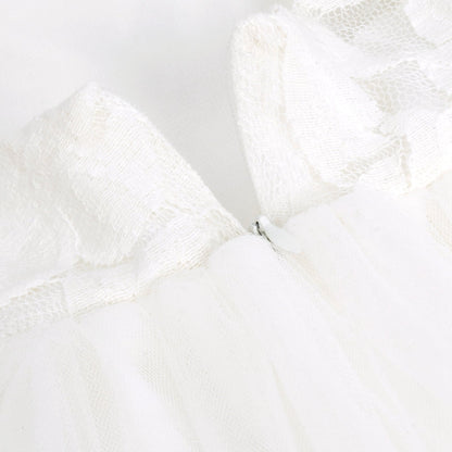 iiniim Brand New Flower Girl Dresses White Ivory Real Party Pageant Communion Dress Little Girls Kids Children Dress for Wedding