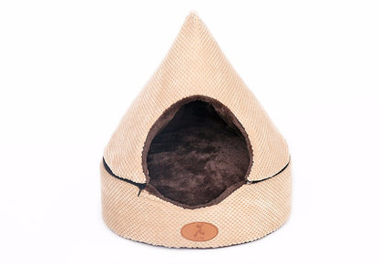 HOOPET Pet Dog Cat Tent House All Seasons Dirt-resistant Soft Yurt Bed with Double Sided Washable Cushion