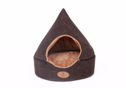 HOOPET Pet Dog Cat Tent House All Seasons Dirt-resistant Soft Yurt Bed with Double Sided Washable Cushion