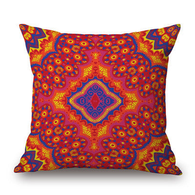 African National Stripe Bohemian Style Geometric Home Decorative Throw Pillow Covers Linen Ethnic Cushion Cover Case 45cm*45cm
