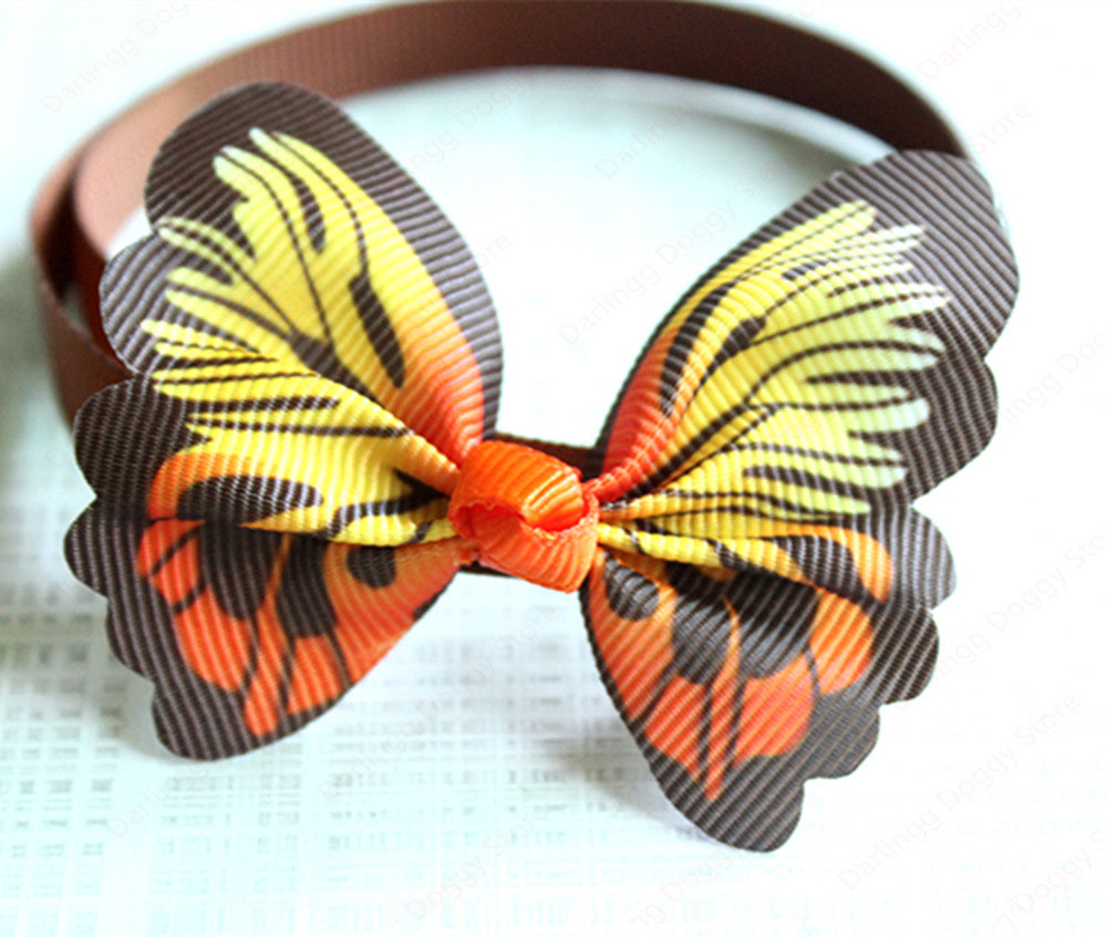 100 Piece: Adjustable Pet Butterfly Bow Tie Collars