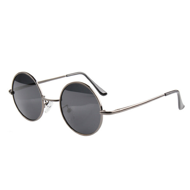 fashion show style glasses real Polarized sunglasses vintage sunglass round sunglasses UV400 Black lens
