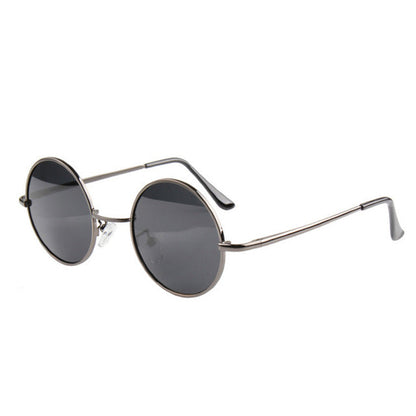 fashion show style glasses real Polarized sunglasses vintage sunglass round sunglasses UV400 Black lens