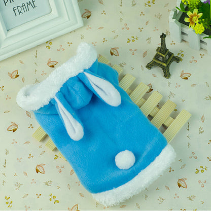 Warm Comfortable Thickened Cat Costumes Rabbit suit clothes windproof Pet Product Cute Bunny suit  For Cat Winter