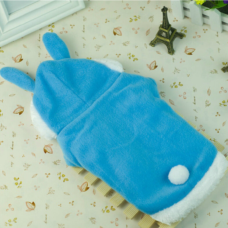 Warm Comfortable Thickened Cat Costumes Rabbit suit clothes windproof Pet Product Cute Bunny suit  For Cat Winter