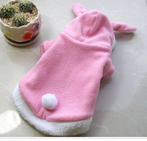 Warm Comfortable Thickened Cat Costumes Rabbit suit clothes windproof Pet Product Cute Bunny suit  For Cat Winter