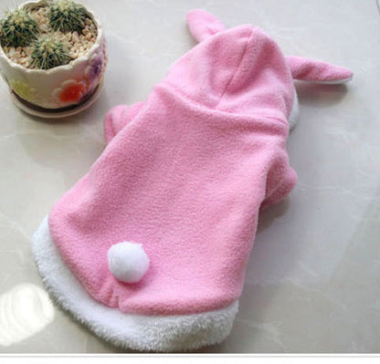 Warm Comfortable Thickened Cat Costumes Rabbit suit clothes windproof Pet Product Cute Bunny suit  For Cat Winter