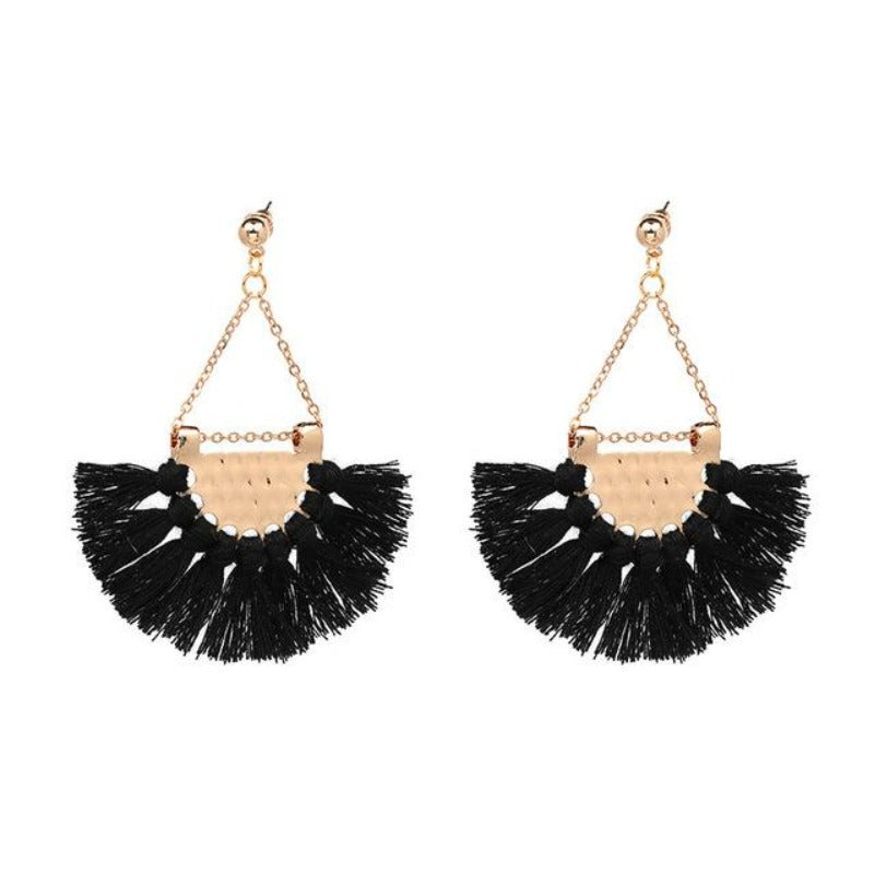Women's Cotton Tassel Bohemia Earrings