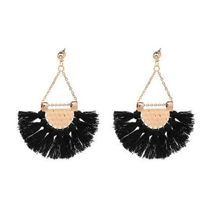 Women's Cotton Tassel Bohemia Earrings