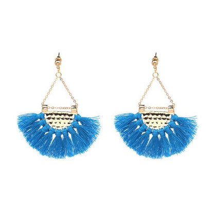 Women's Cotton Tassel Bohemia Earrings