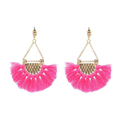 Women's Cotton Tassel Bohemia Earrings