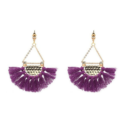 Women's Cotton Tassel Bohemia Earrings