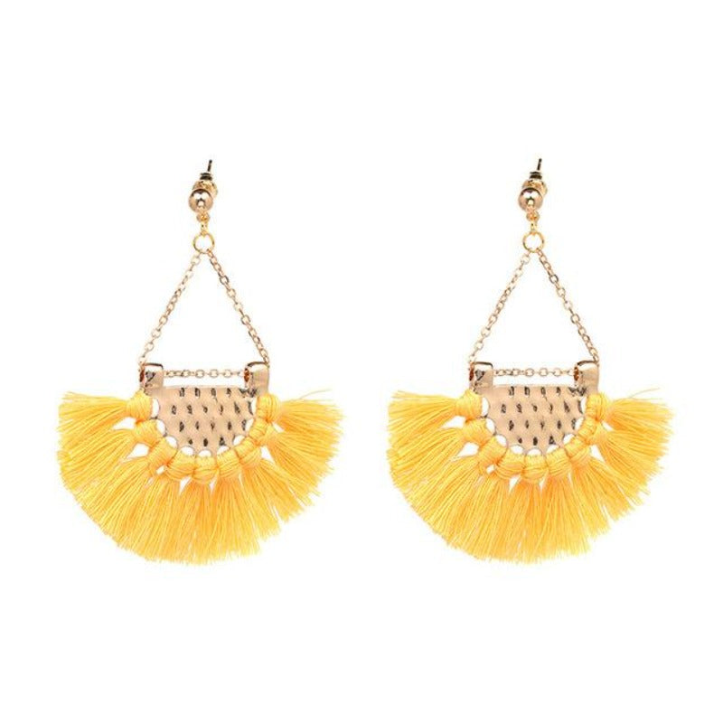 Women's Cotton Tassel Bohemia Earrings