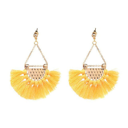 Women's Cotton Tassel Bohemia Earrings