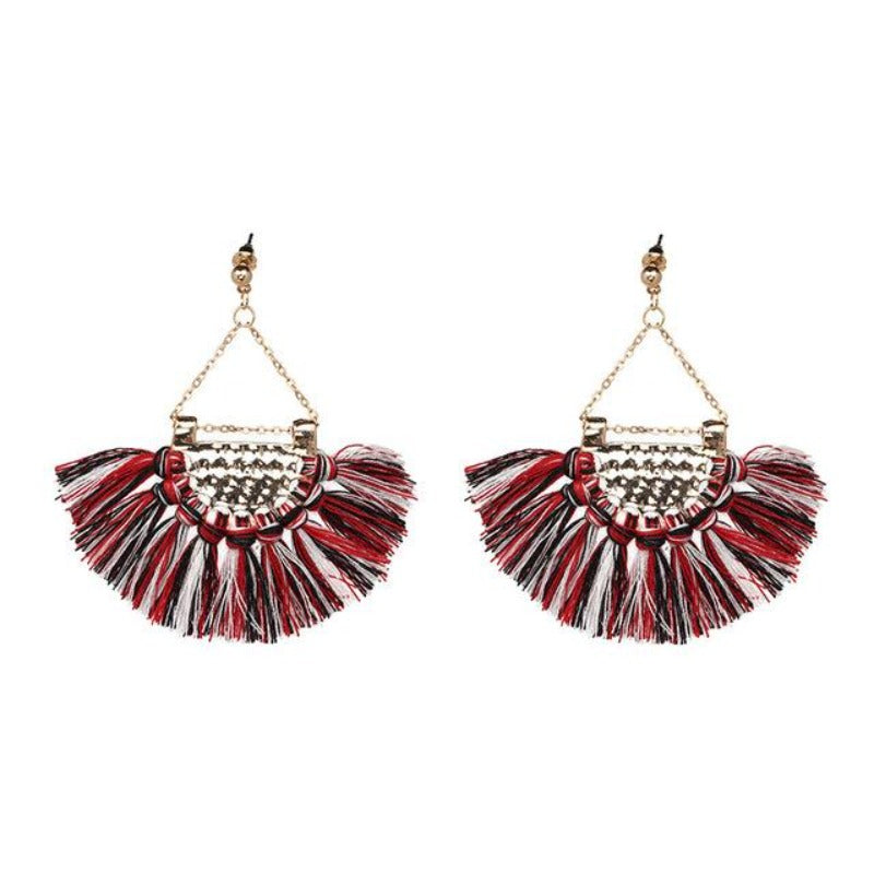 Women's Cotton Tassel Bohemia Earrings