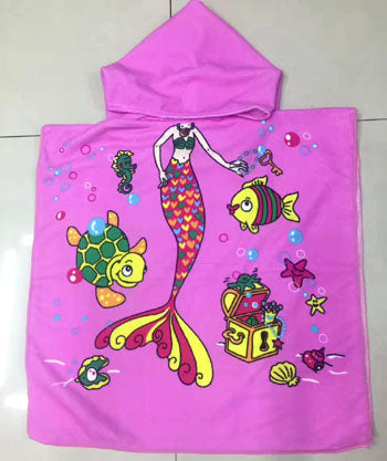 New Carton Hooded Baby Towels Kids Microfiber Bathrobe Bath Towel Infant Blanket Neonatal Children Kinderen Handdoeken