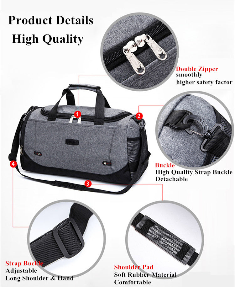 Scione Nylon Travel Bag Large Capacity Men Hand Luggage Travel Duffle Bags Nylon Weekend Bags Women Multifunctional Travel Bags