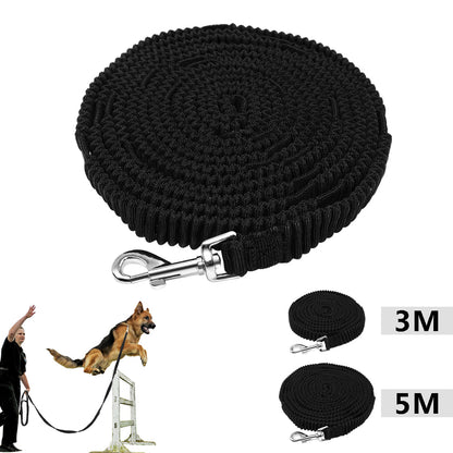 Dog Tracking Lead Non-slip Elastic Pet Long Leash Strap Bungee Leashes With Handle For Daily Training Running Walking 3m 5m