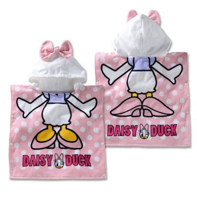 HAKOONA Baby Children Hooded Towel Cotton Fabric Absorbent Soft Bathrobe  Beach Pool Swimming Poncho Cartoon Printed  Wearable