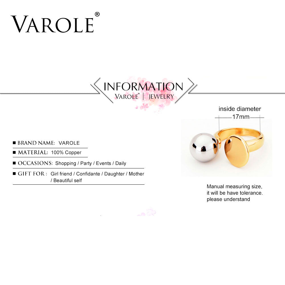 VAROLE Fashion Ball & Circle Ring Knunkle Midi Rings for Women Gold Color Ring Jewelry Bagues Anillos Mujer Aneis Feminino