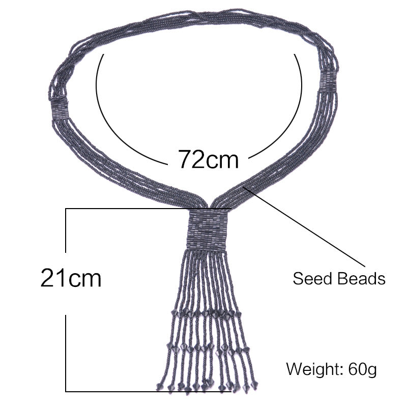 Women's Long Bohemian Tassel Necklace